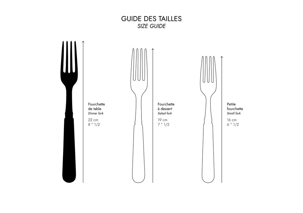 Bistrot Solid Dinner Fork -Various Colors