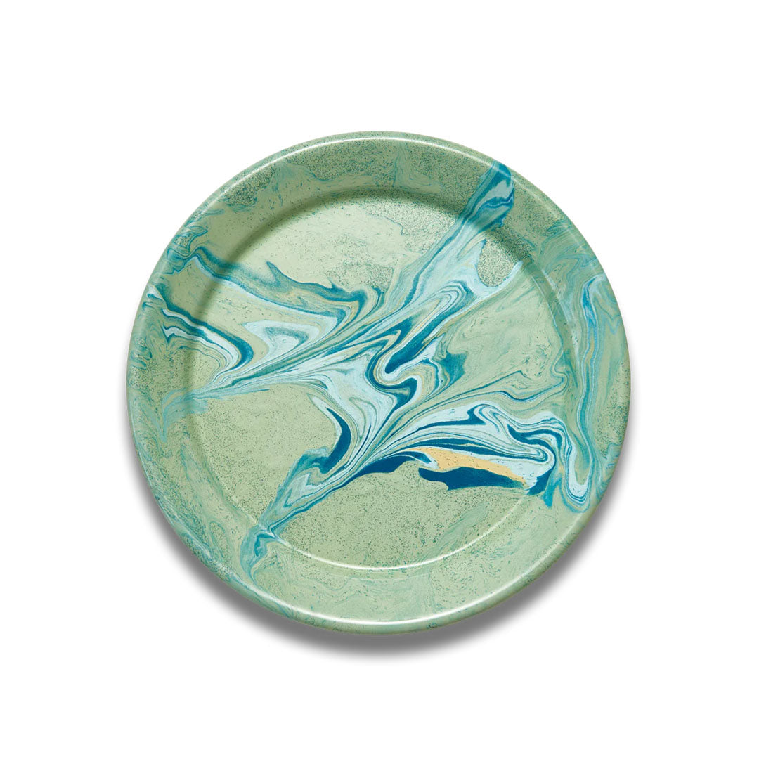 New Marble Large Flat Plate - Mint