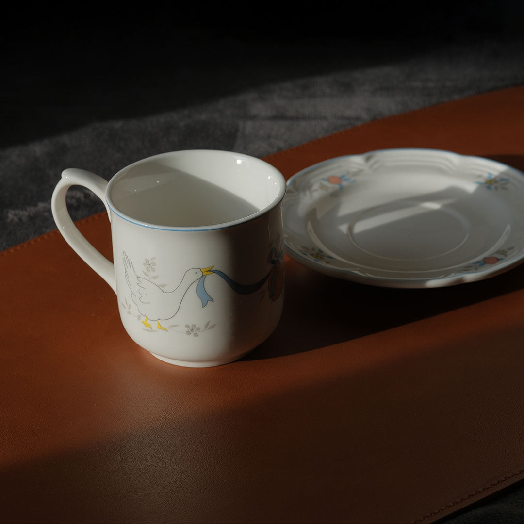 Goose Ceramic Cup and Saucer Set
