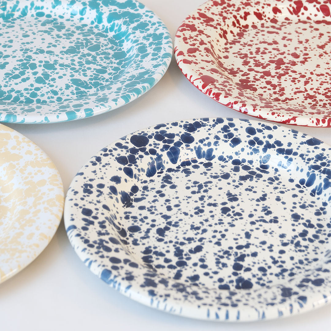 【Crow Canyon】Splatter Flat Salad Plate (Various Colors)