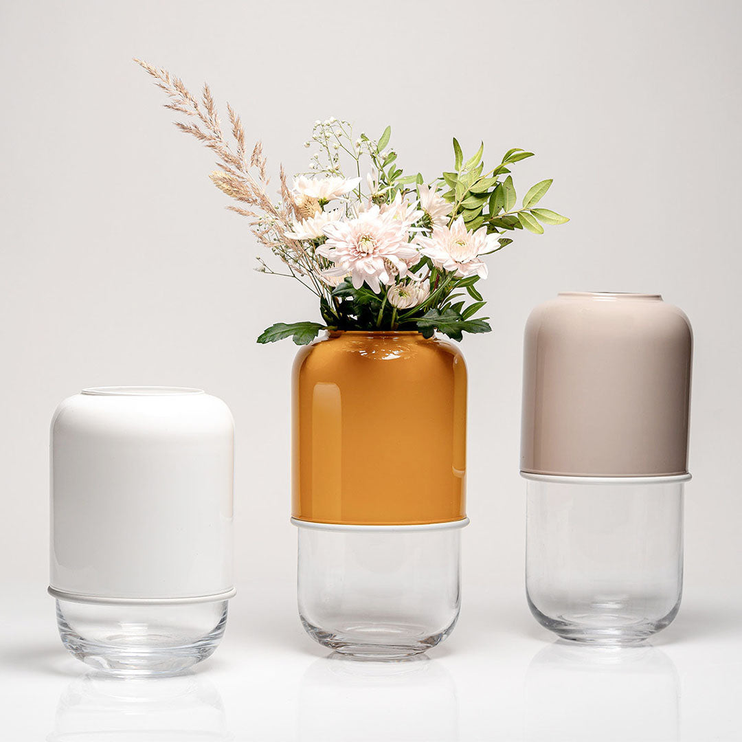 Muurla Capsule Vase Clear/Beige