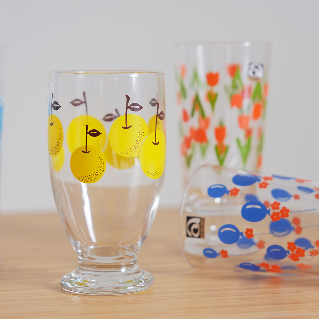 Aderia Retro Pedestal Glass Pear