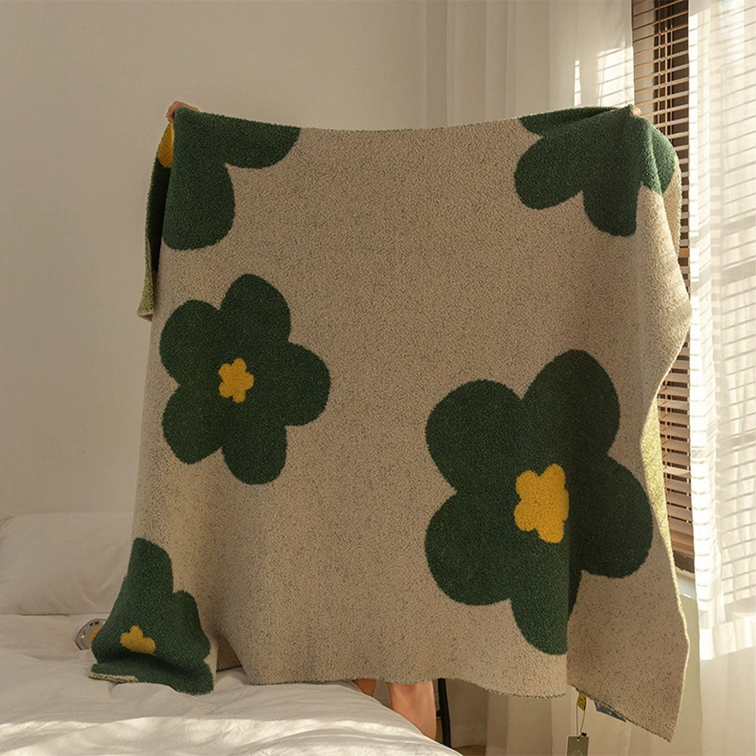 Green Sunflower Multifunctional Blanket
