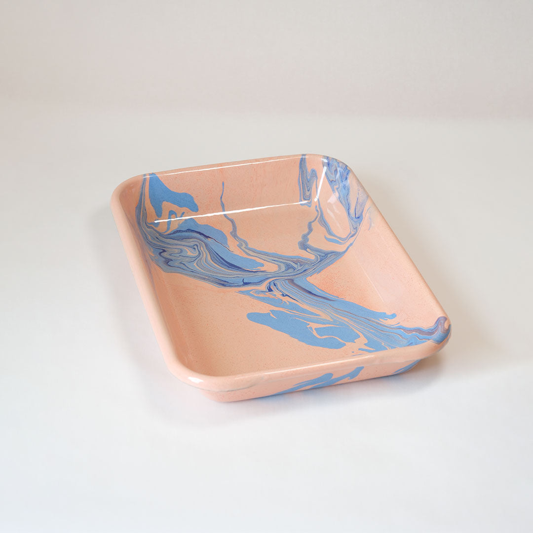 New Marble Large Baking Dish - Peach
