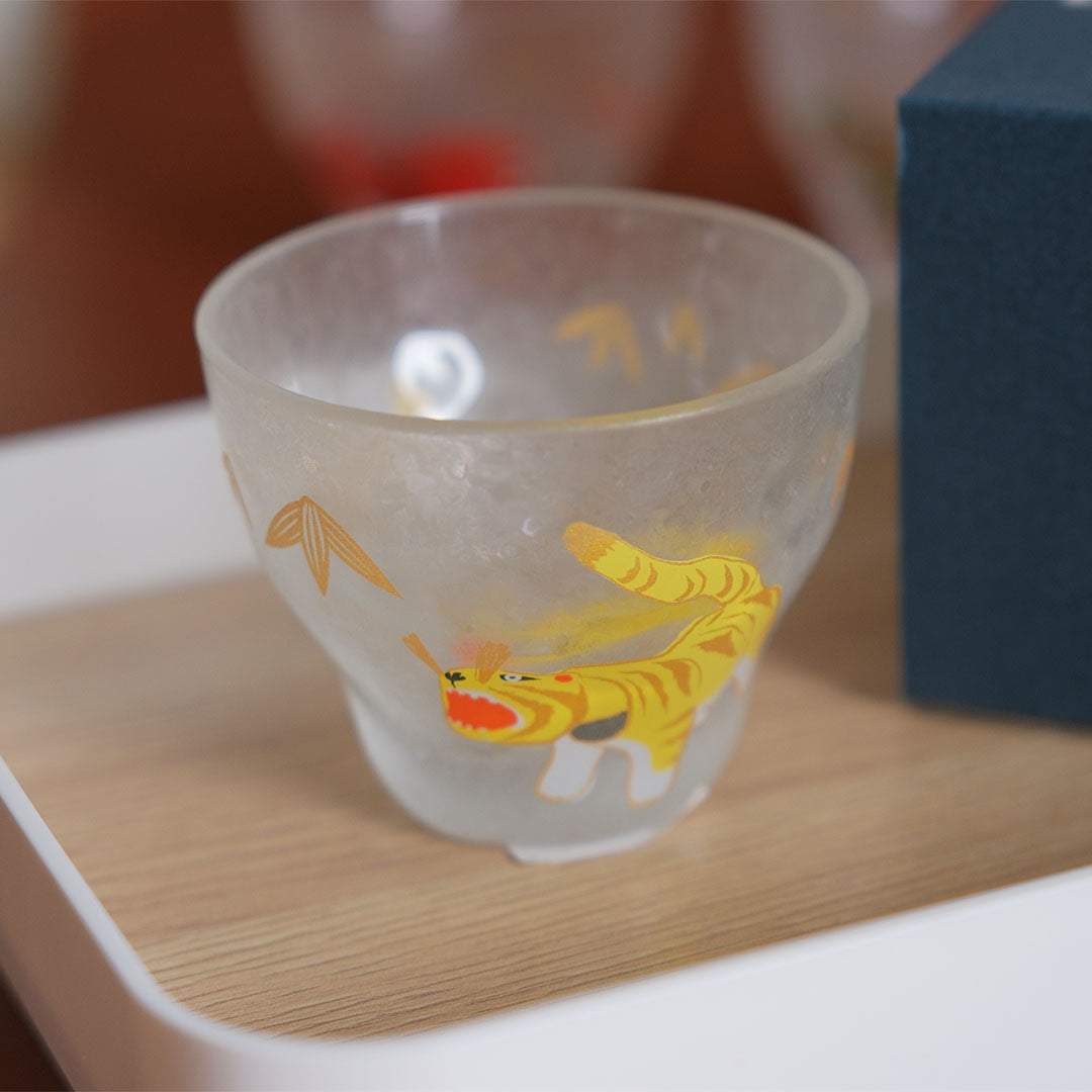 Aderia Tiger Glass Cup【Lucky Zodiac】