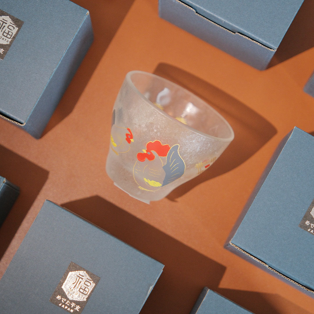 Aderia Rooster Glass Cup【Lucky Zodiac】