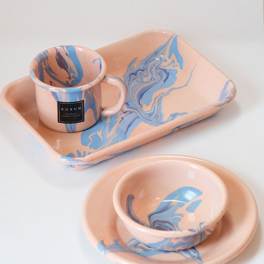 New Marble Small Bowl - Peach