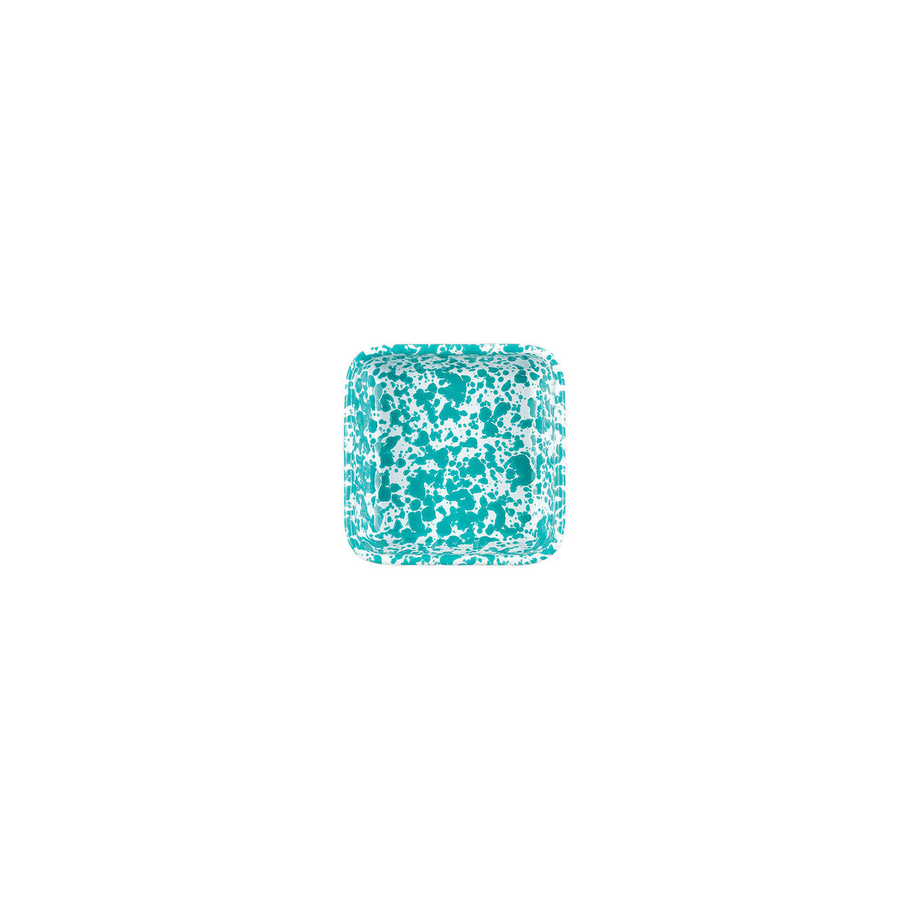 【Crow Canyon】 Splatter Small Square Tray - Turquoise