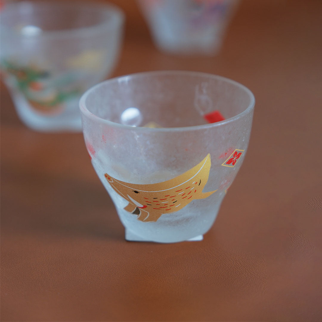 Aderia Boar Glass Cup【Lucky Zodiac】