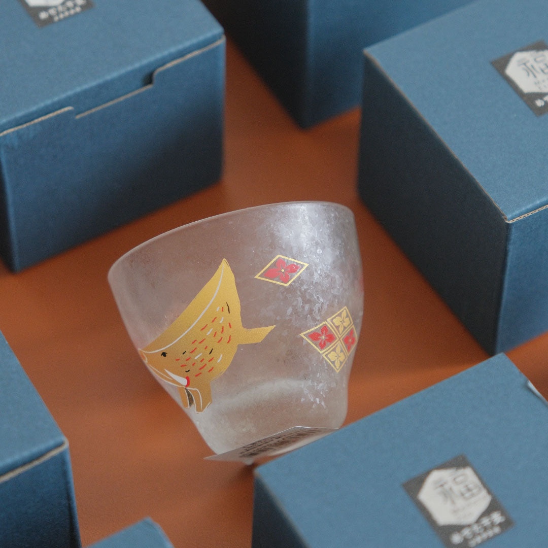 Aderia Boar Glass Cup【Lucky Zodiac】