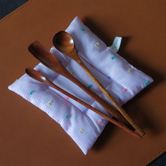 Wooden Tea and Coffee Stirring Spoon Set 3PCs
