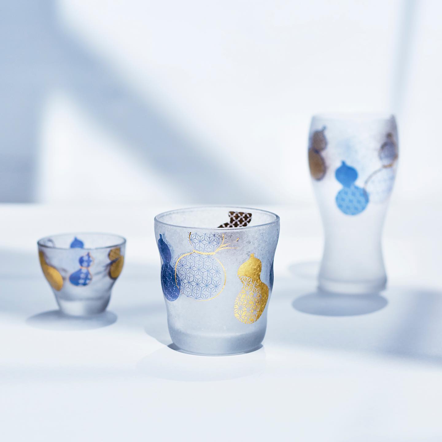 Aderia Six Gourds Rock Glass Pair Set