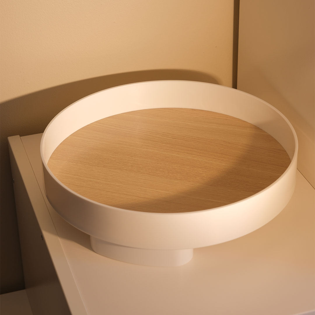 Large Round Wooden Tray
