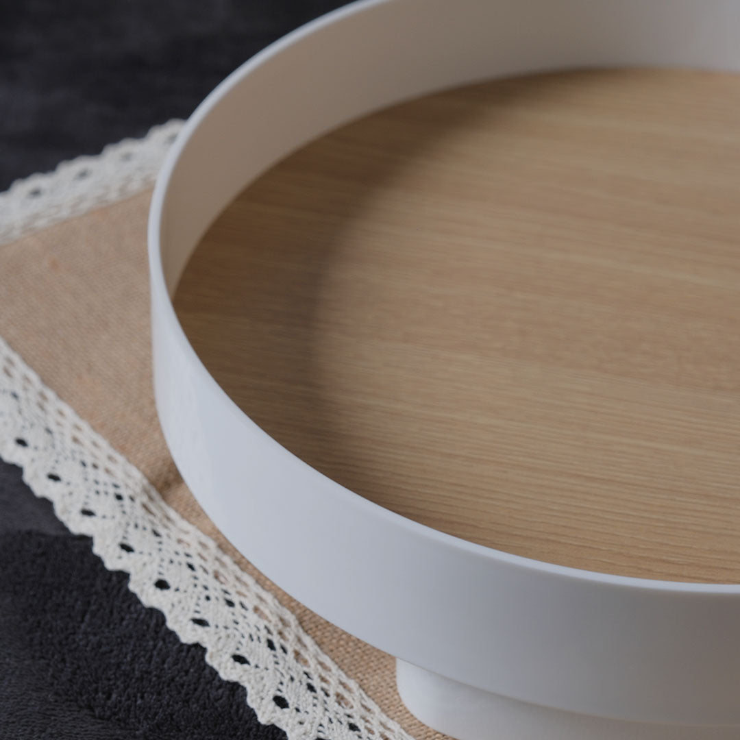 Large Round Wooden Tray