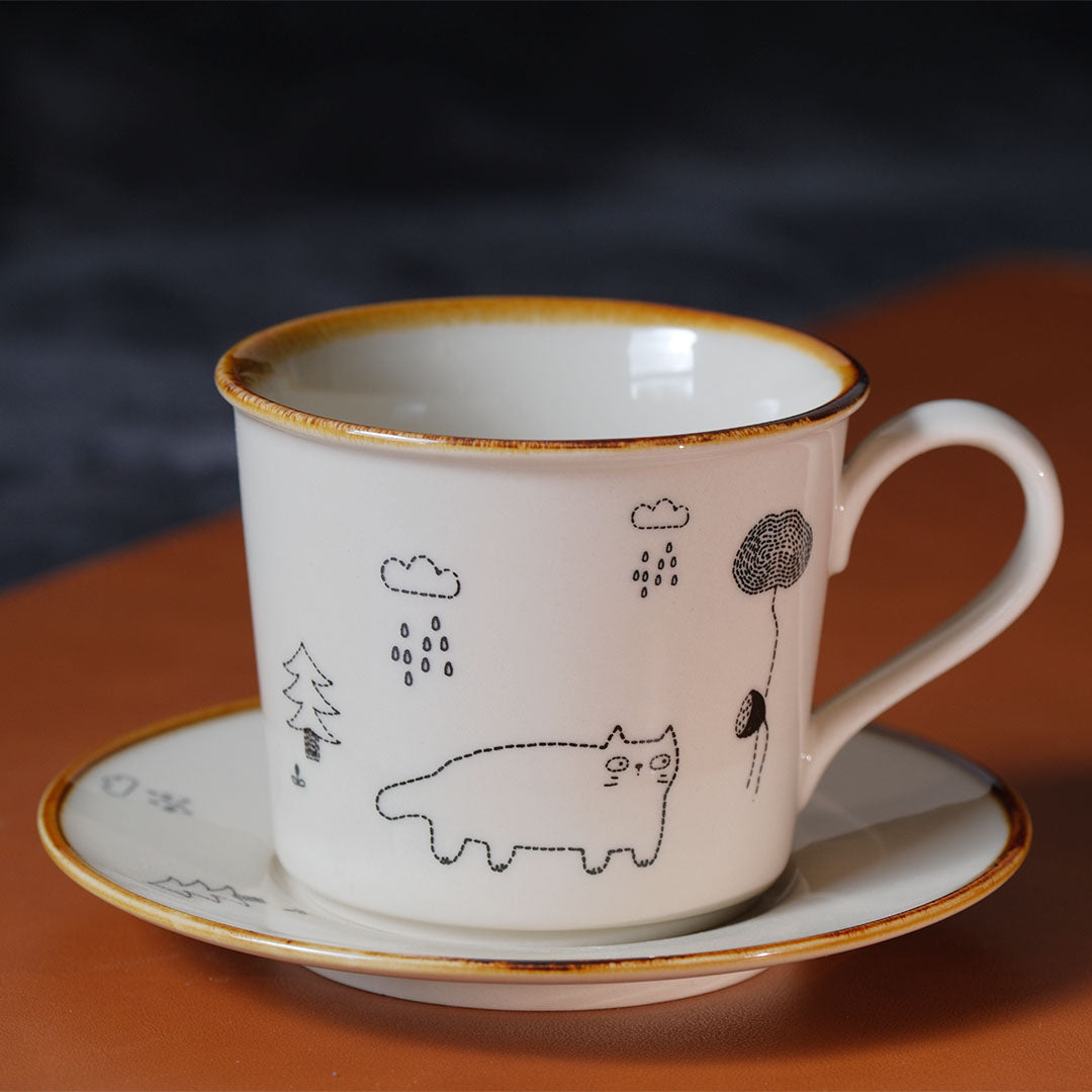 Cup Set (cup & dish)【Forest】