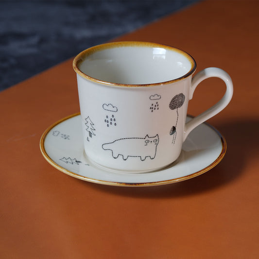 Cup Set (cup & dish)【Forest】