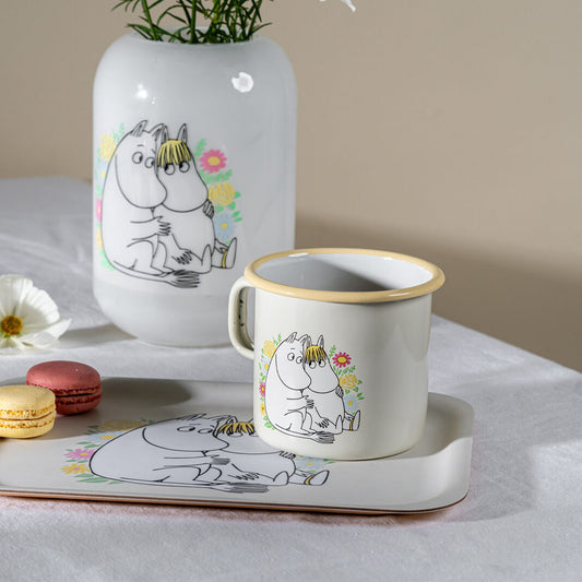 Moomin Enamel Mug Flowers 550ml