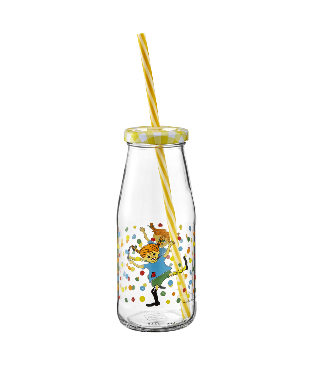 Pippi Bottle with Straw and Lid Hoppsansa 450ml