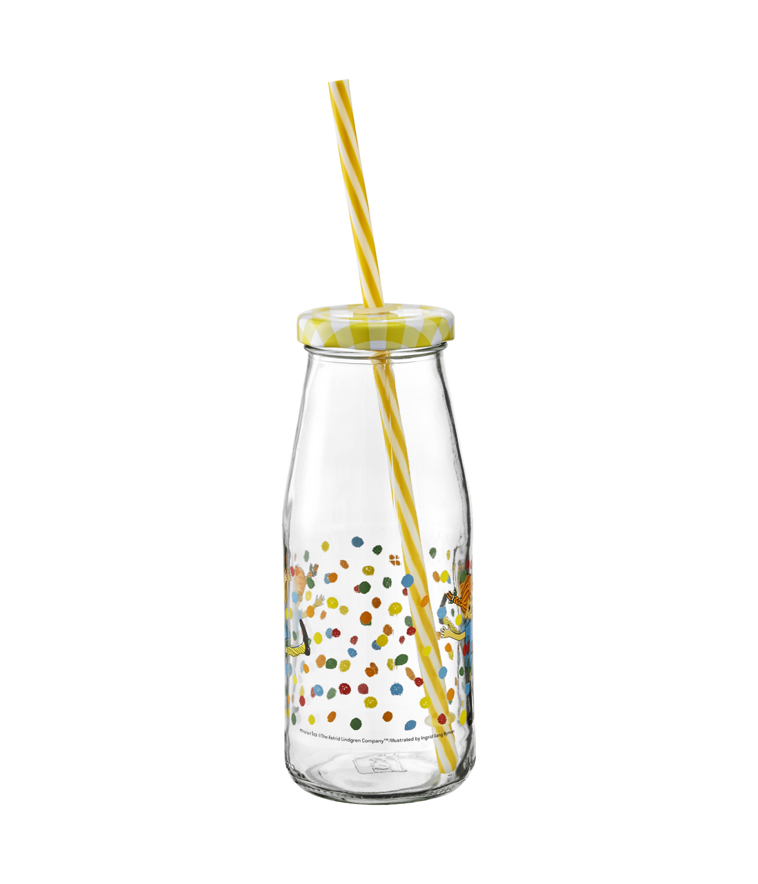 Pippi Bottle with Straw and Lid Hoppsansa 450ml