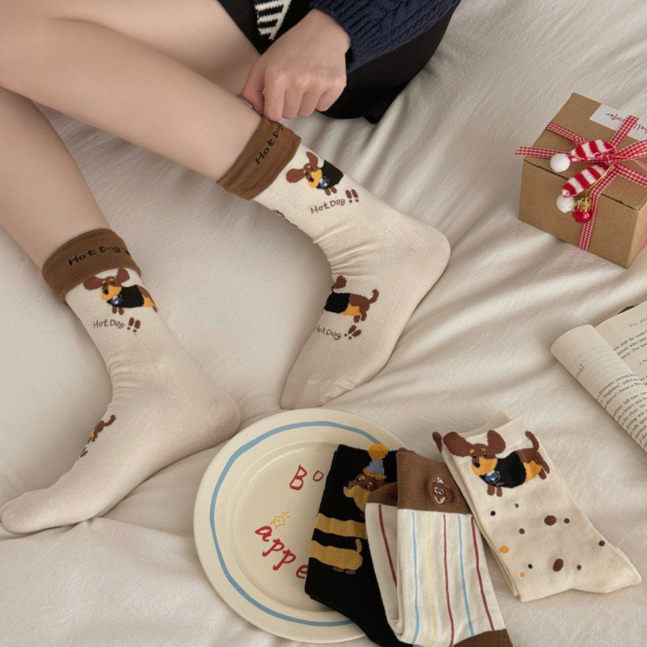 Rollable Dachshund Socks