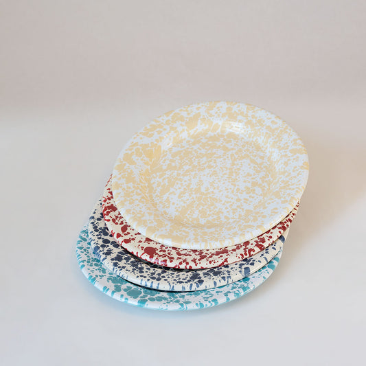 【Crow Canyon】Splatter Flat Salad Plate (Various Colors)