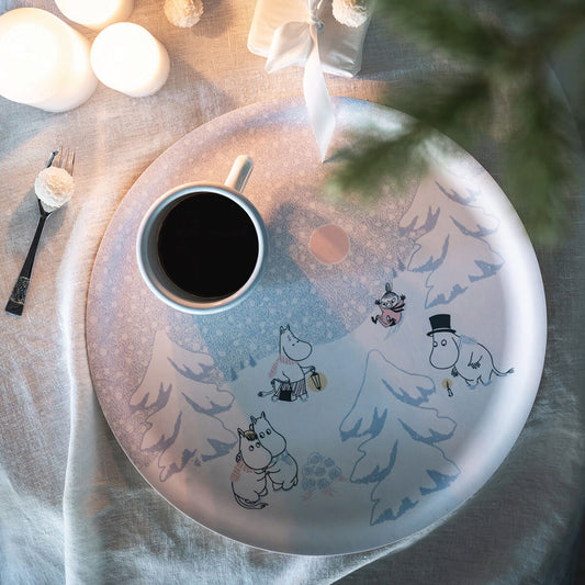Moomin Tray Let it Snow 35cm