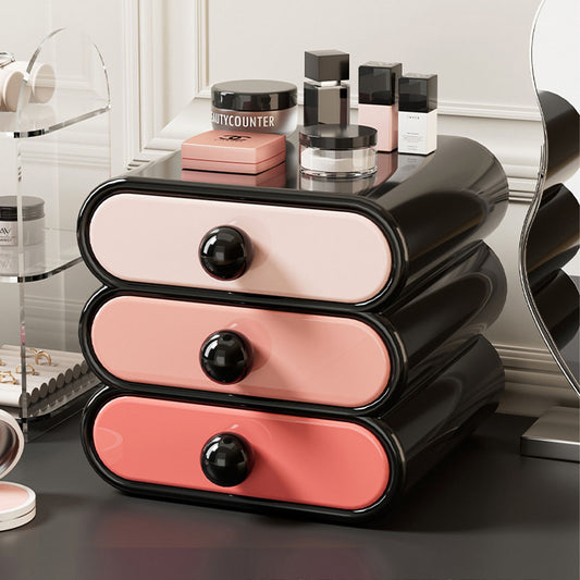 Gradient Pink 3-Layer Drawer Organizer