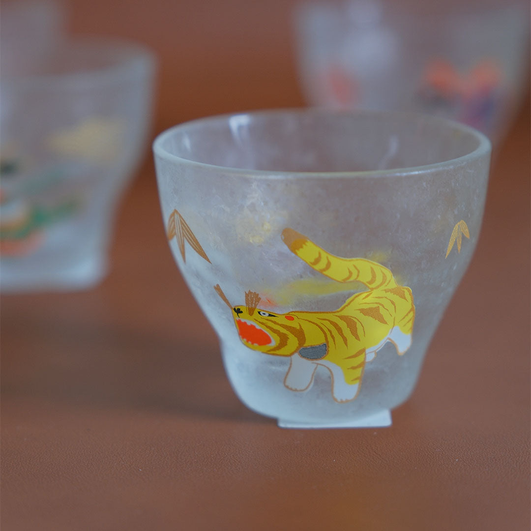 Aderia Tiger Glass Cup【Lucky Zodiac】