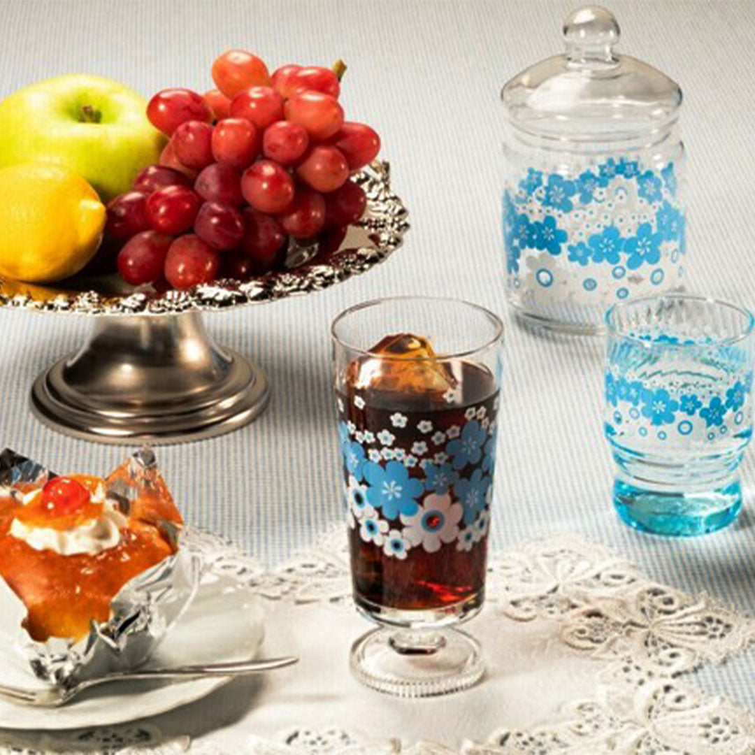 Aderia Retro Flower Ring Stemware Glass