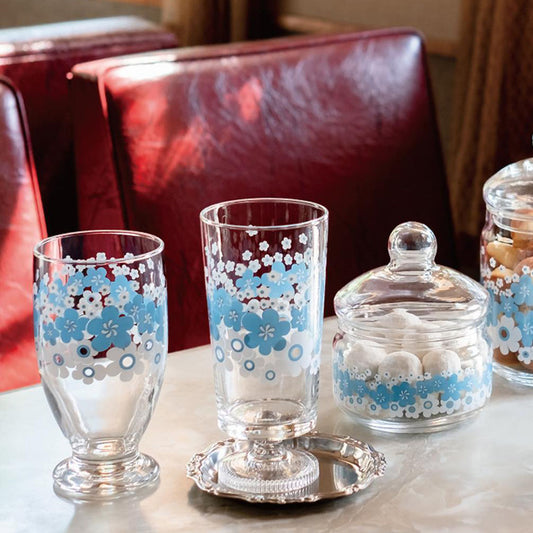 Aderia Retro Flower Ring Stemware Glass