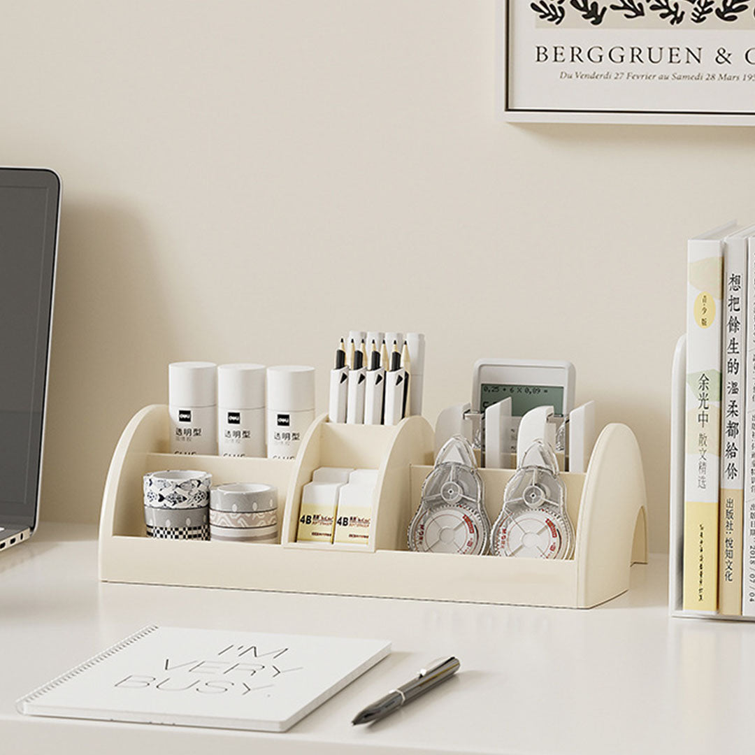 Cream White Arc Multi-Functional Organizer