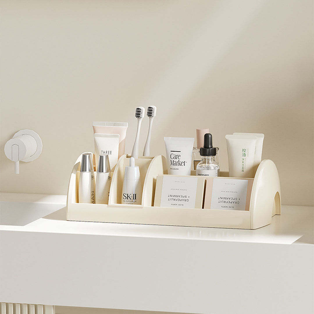 Cream White Arc Multi-Functional Organizer