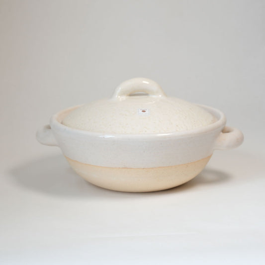Iga Banko Ware，Milky White Clay Pot- Small