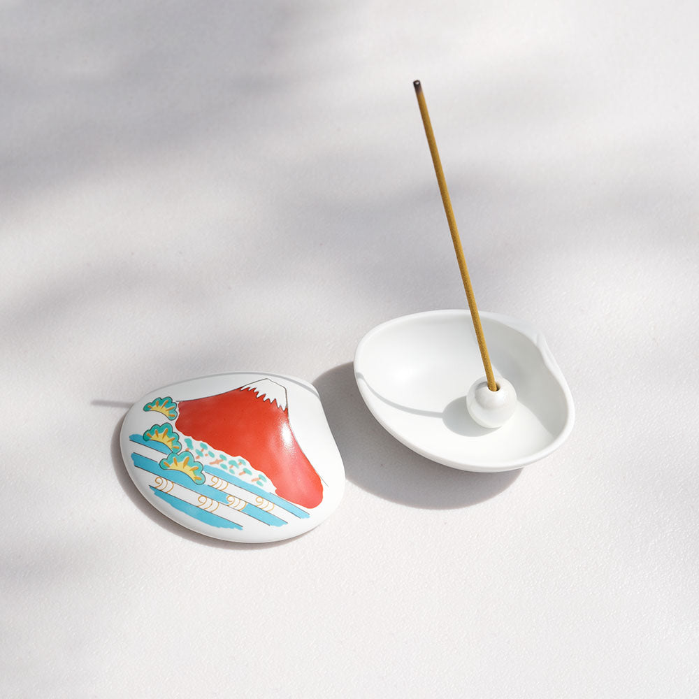 Shell-shaped incense Holder -Red Fuji