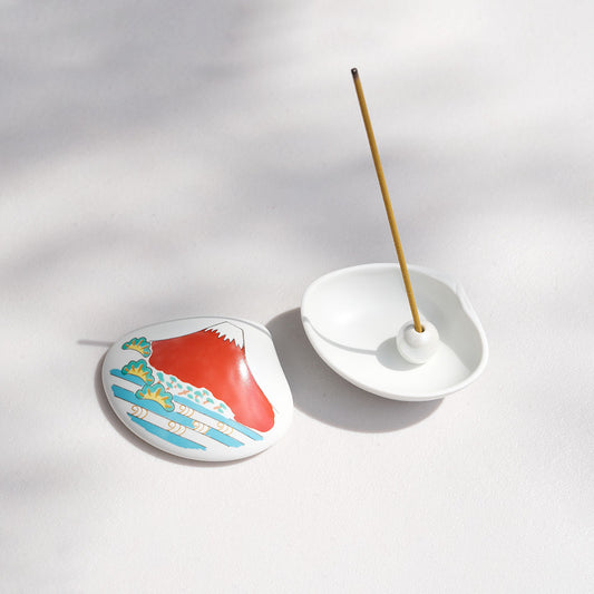 Shell-shaped incense Holder -Red Fuji