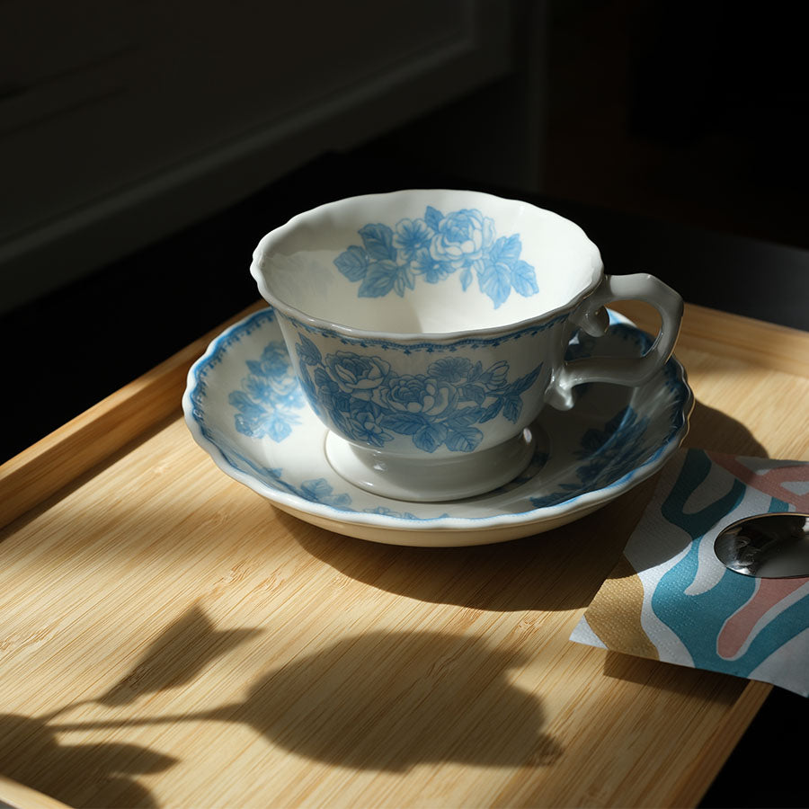 Still Rose- cup with saucer