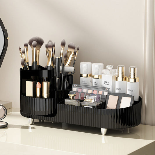 Black Large Capacity Rotating Makeup Organizer