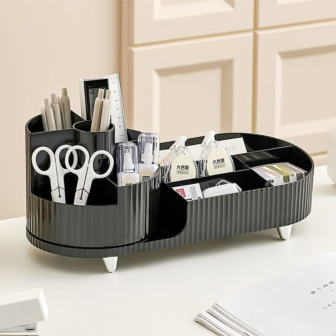 Black Large Capacity Rotating Makeup Organizer