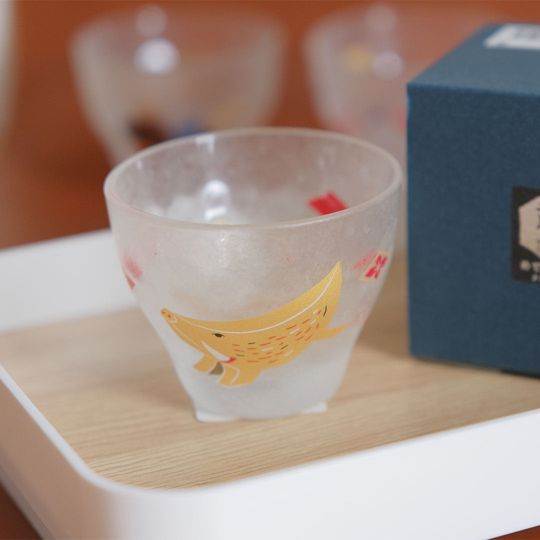 Aderia Boar Glass Cup【Lucky Zodiac】